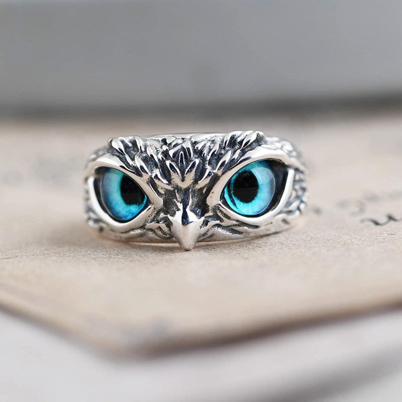 Attractive Silver Plated Owl Ring -  Store_name 