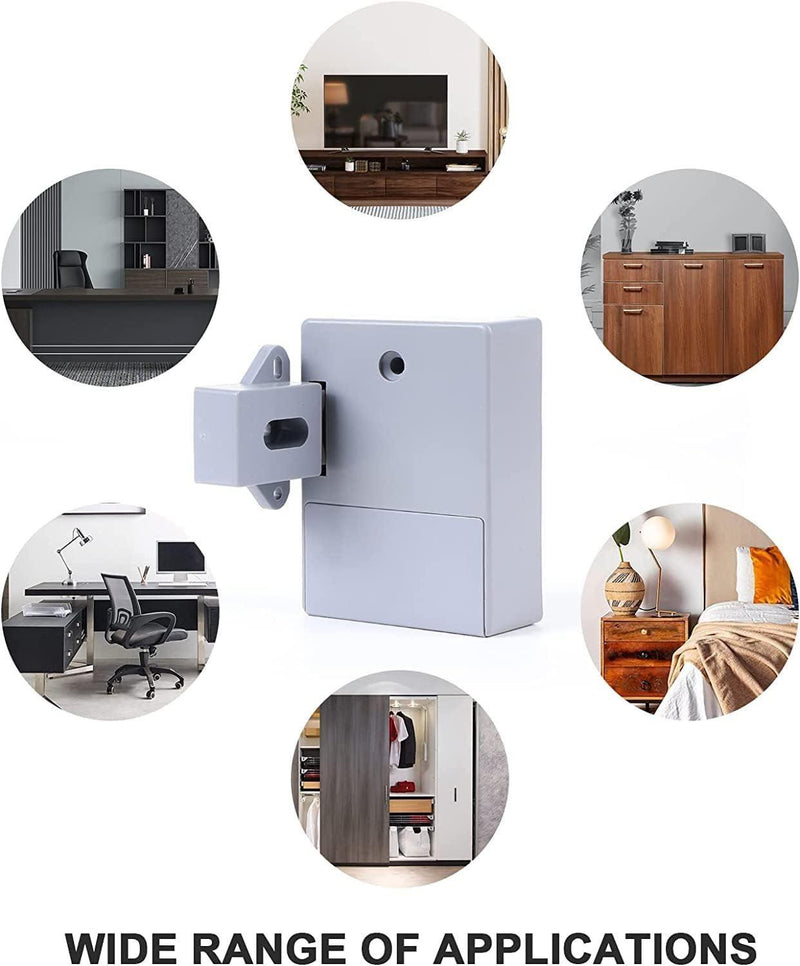 Electronic Cabinet Lock, DIY Invisible RFID Hidden Cabinet Door Lock -  Store_name 