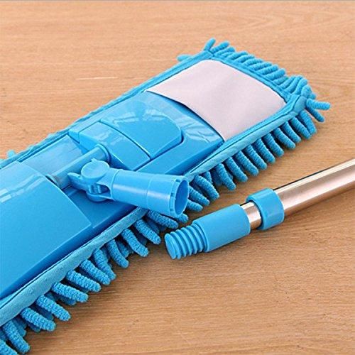 Mop-Wet and Dry Cleaning Flat Microfiber Floor Cleaning Mop with Telescopic Long Handle Dry Mop -  Store_name 