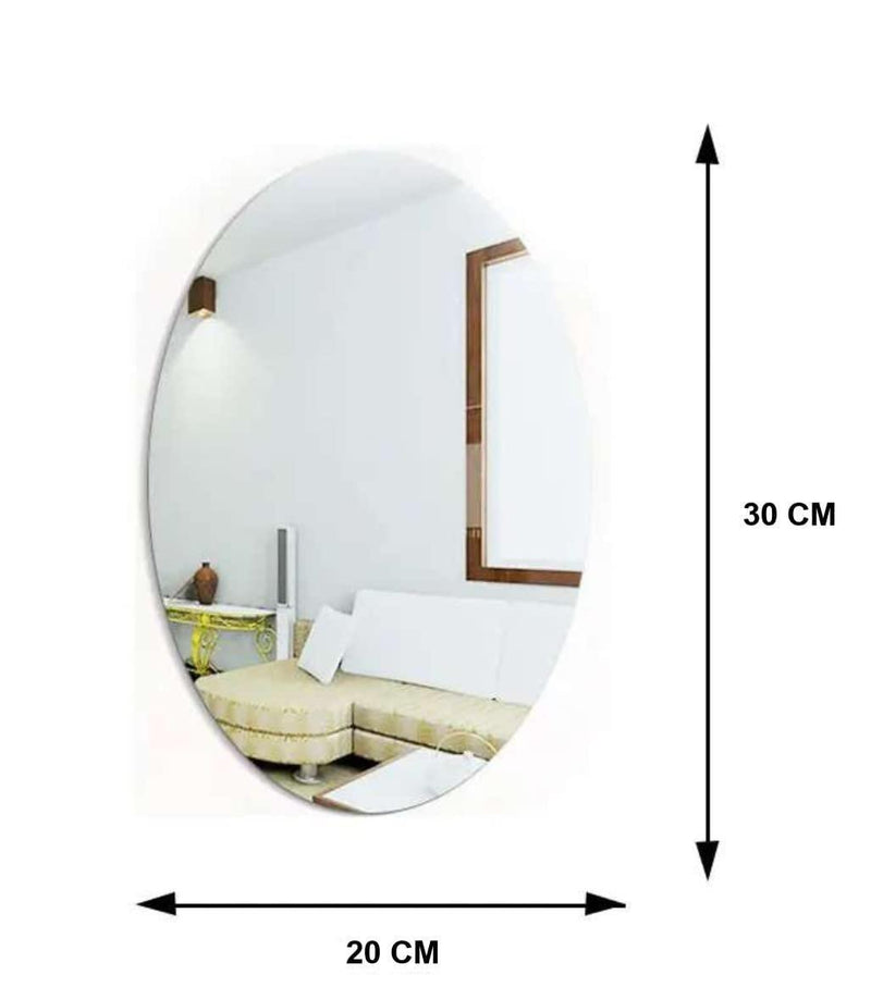 Combo of Oval Shape & Square Shape Mirror (Pack of 2) -  Store_name 