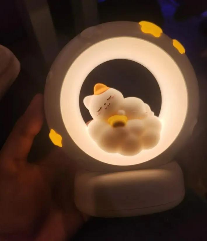 Sleeping Cat LED Night Light Lamp with Touch Control -  Store_name 