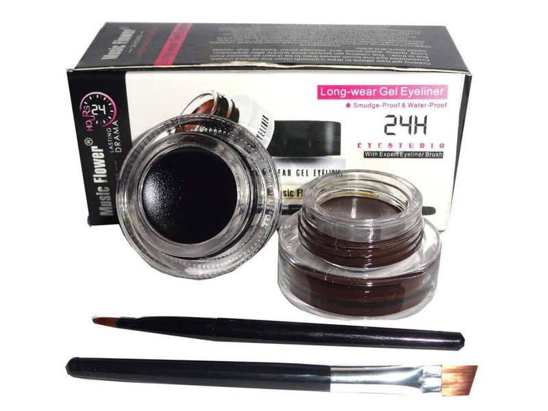 Music Flower gel eyeliner 6g (Black & Brown) (Combo) -  Store_name 