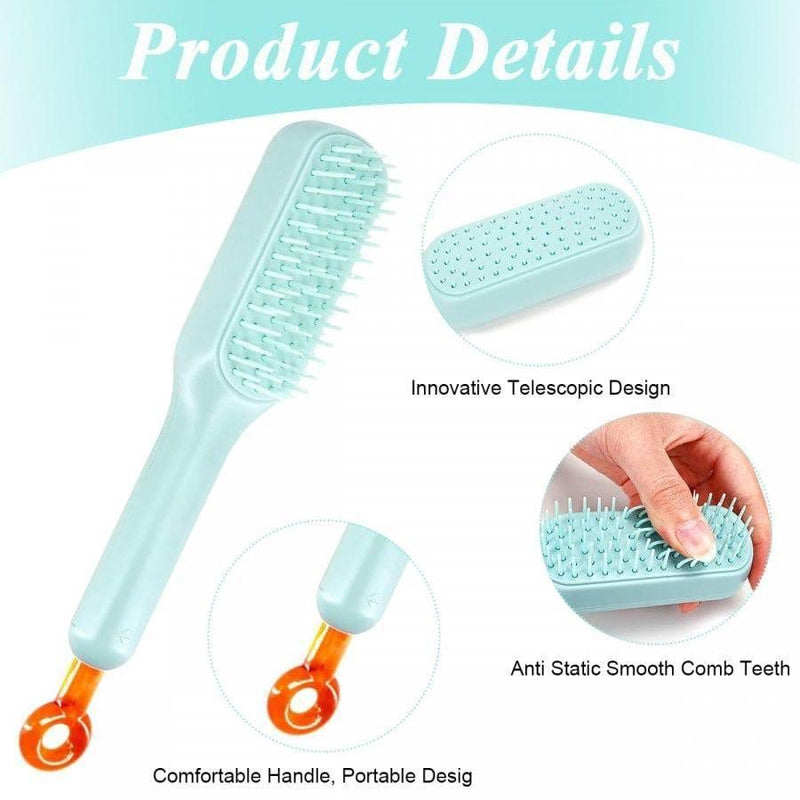 Self-cleaning Anti-static Massage Comb for Adults and Kids- Pack of 1 -  Store_name 