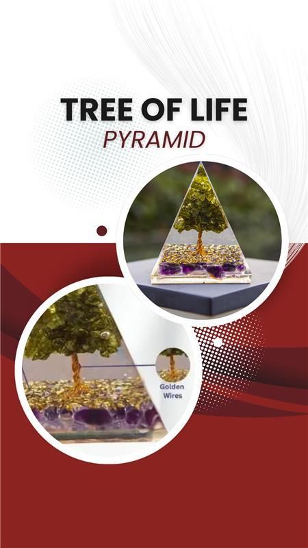 Tree of Life Peridot Orgon Pyramid