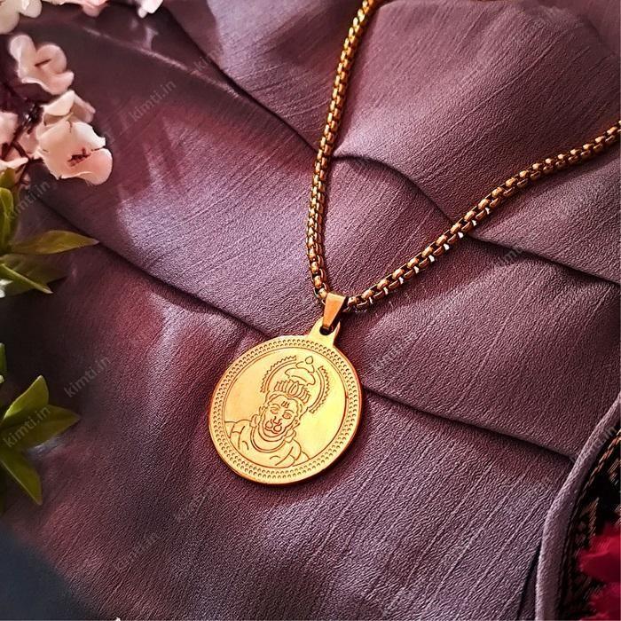 Gold Plated Hanuman Locket With Chain -  Store_name 