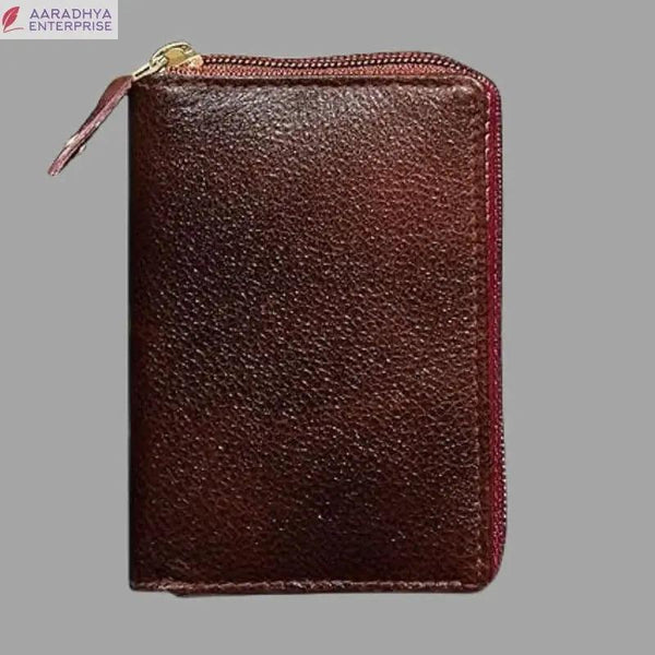 ABYS Genuine Leather Dark Brown Unisex Card Holder | 9 Card Slot | Cash Wallet -  Store_name 