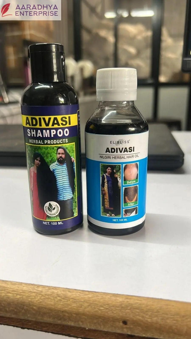 Adivasi Herbal Shampoo and Adivasi Neelambari Herbal Hair Oil Pack of 2 -  Store_name 