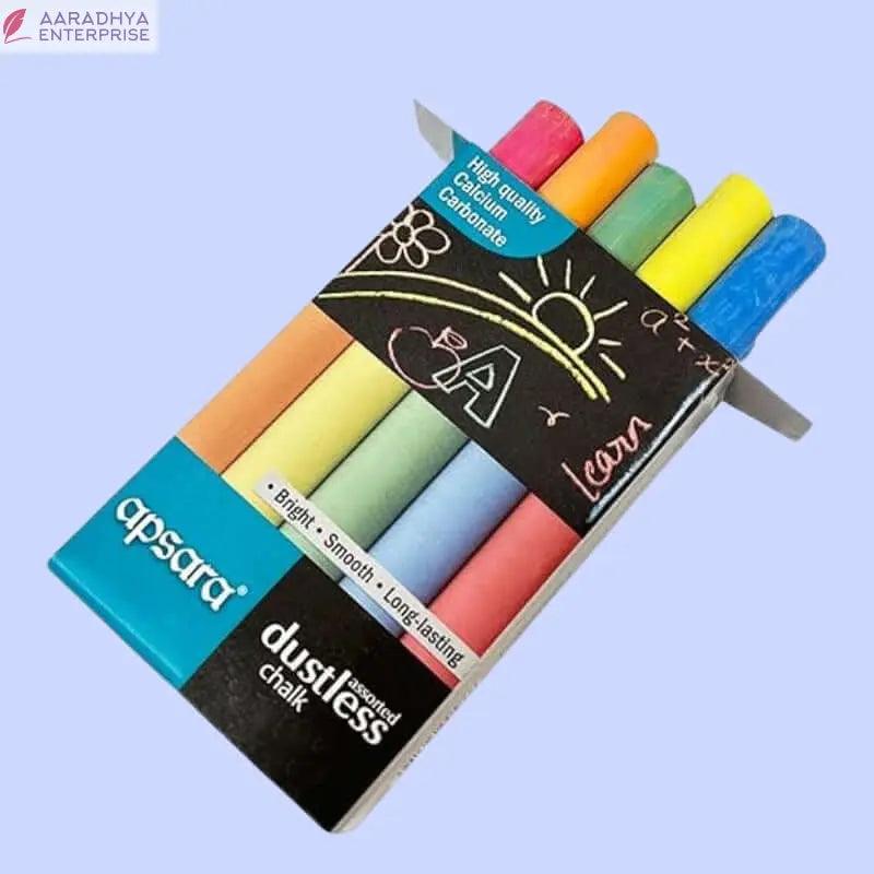 Apsara Coloured Chalk Assorted Dustless -  Store_name 