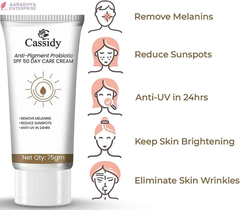 CASSIDY Anti-Pigment Probiotic SPF Cream, 75gm (Pack of 2) -  Store_name 