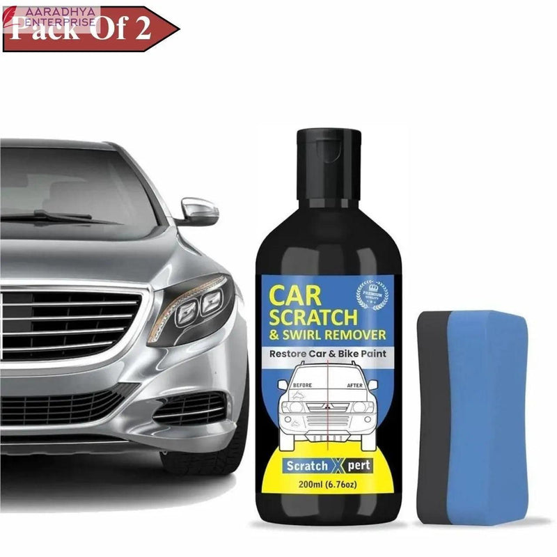 Car Body Scratch Remover and Repair Polishing Cream Kit with Sponge 200ML(Pack Of 2) -  Store_name 