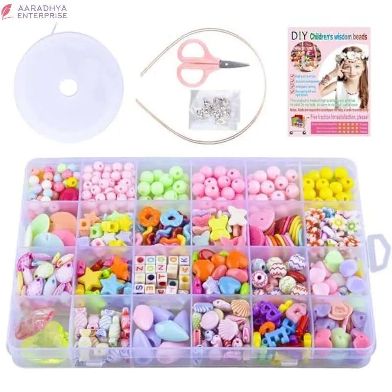 Children's Jewelry Making Kit - DIY Bracelets, Necklace, Hairband, and Rings Craft Kits - Plastic Beads for Kids Crafts - Birthday Gift -  Store_name 