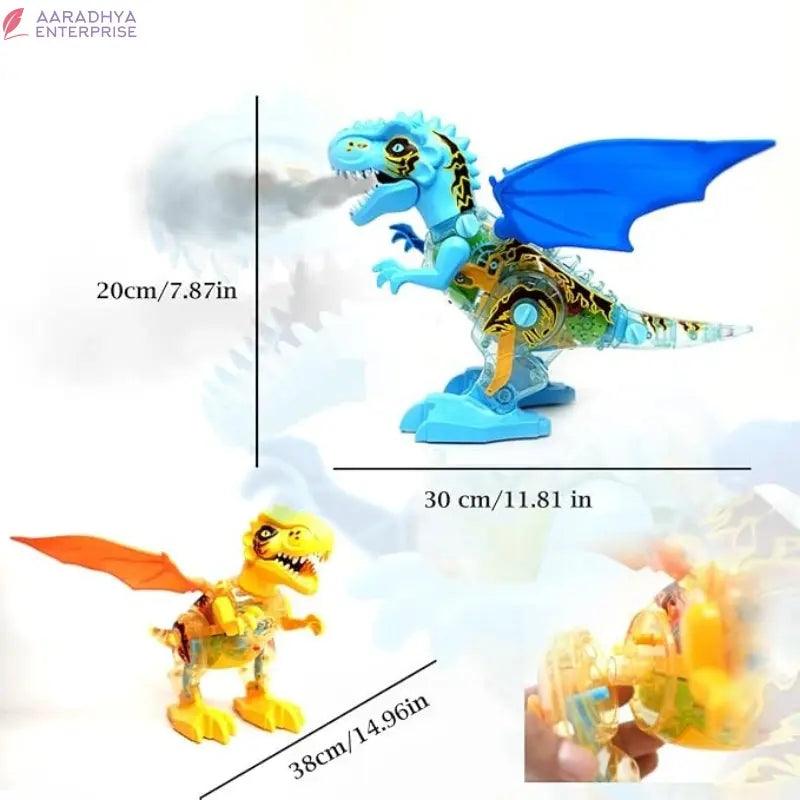 DIY Take Apart Dinosaur with Smoke Spary Feature Dancing Singing Lights and Roaring Sounds Dino Toy for Toddlers - Multicolour -  Store_name 