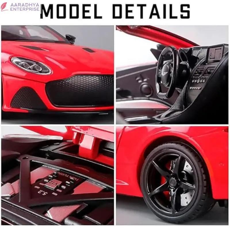 Die Cast Metal Car For Kid 1:24 Scale Model Aston Martin Alloy Diecast Openable Door Toy Car Pullback With Sound Light Toy Car For Kids Best Gifts Toys For Boys -  Store_name 