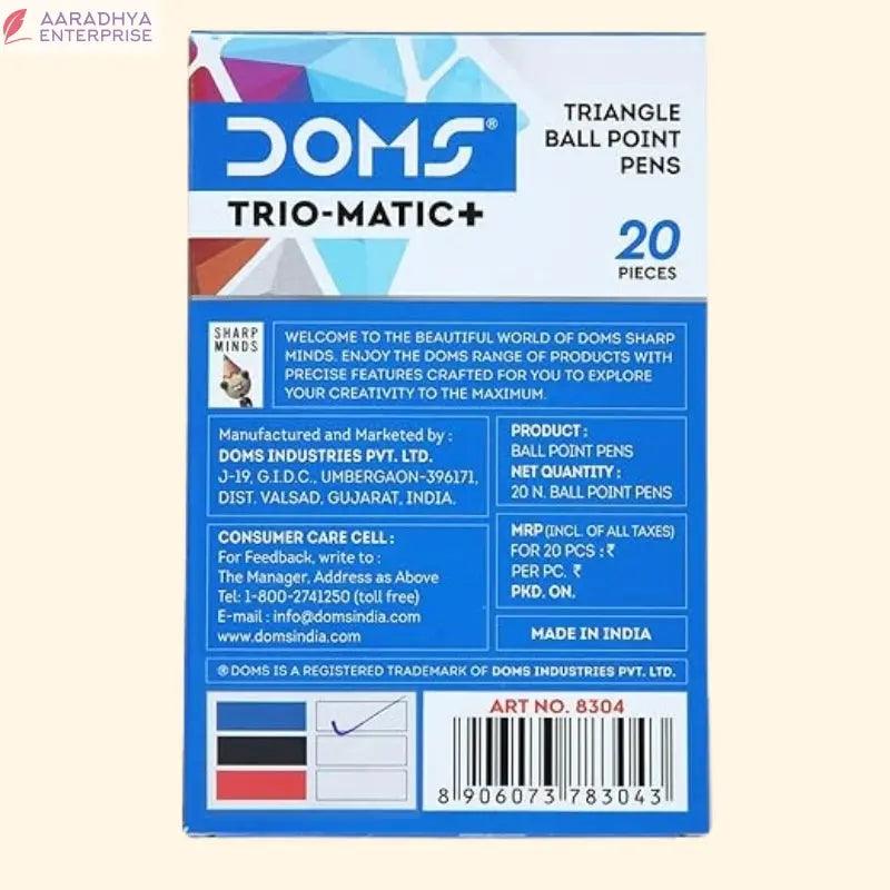 Doms Trio-Matic + Ball Point Pens (Blue,Pack of 20 x 3 Set) best ball Pen ever -  Store_name 