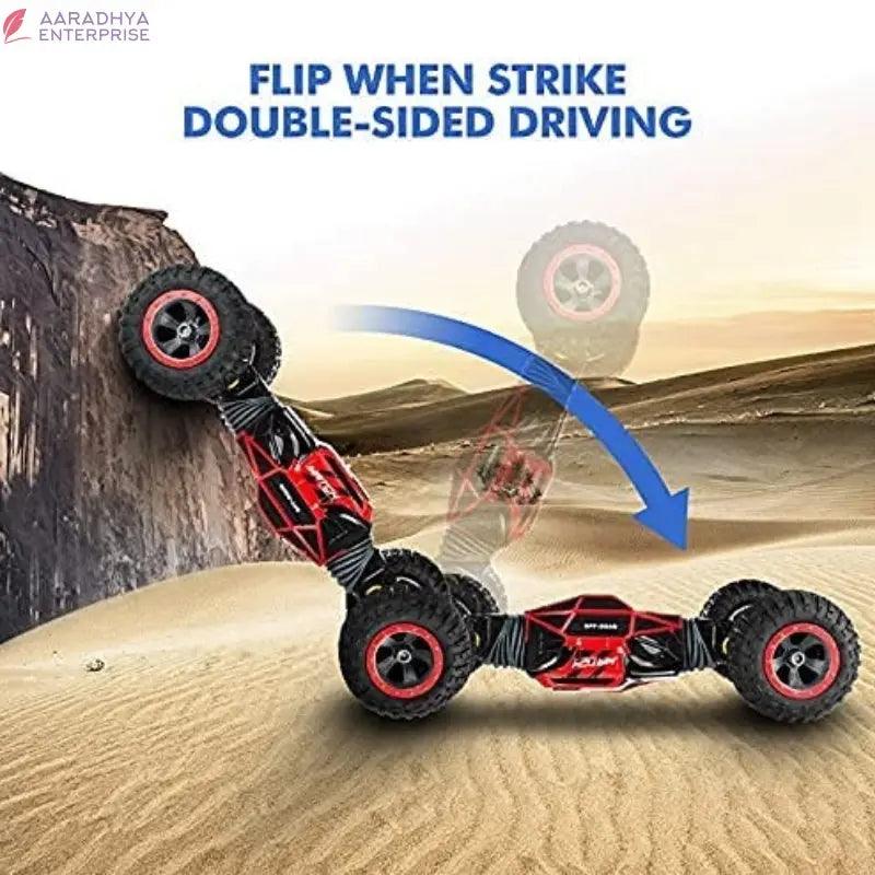 Double Sided Stunt Racing Moka 4-Wheel Drive Off Road Rock Crawler Remote Control RC Car with 2.4 GHz for Kids, Boys &amp; Adults -  Store_name 