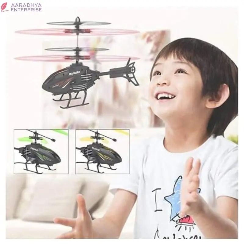 Flying Helicopter with Induction Watch | RC Remote Control Toy | Charging Helicopter with Safety Sensor for Kids -  Store_name 