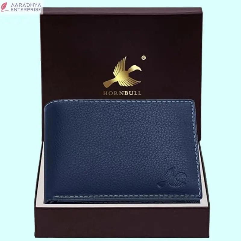 HORNBULL Maddison Mens Navy Genuine Leather Wallet | Elegant and Stylist Wallet with RFID Blocking | Gift Wallets for Men -  Store_name 