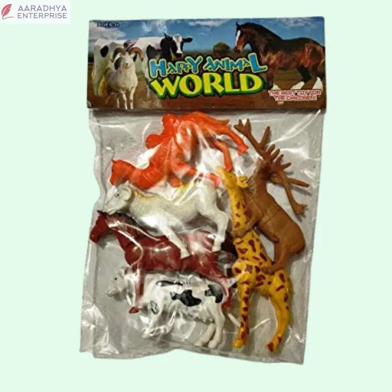 Happy Animal World (6 Pcs) - Medium Size -  Store_name 