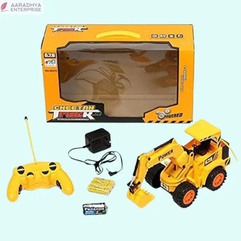 JCB Cheetah Remote Control LED Flash Lights Plastic Truck Kids Toys Set Birthday Gift Boys & Girls Construction Toy Car Full Functional Excavator Crawler (Yellow) (Cheeta JCB) -  Store_name 