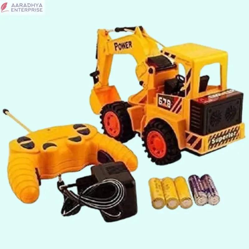 JCB Cheetah Remote Control LED Flash Lights Plastic Truck Kids Toys Set Birthday Gift Boys & Girls Construction Toy Car Full Functional Excavator Crawler (Yellow) (Cheeta JCB) -  Store_name 