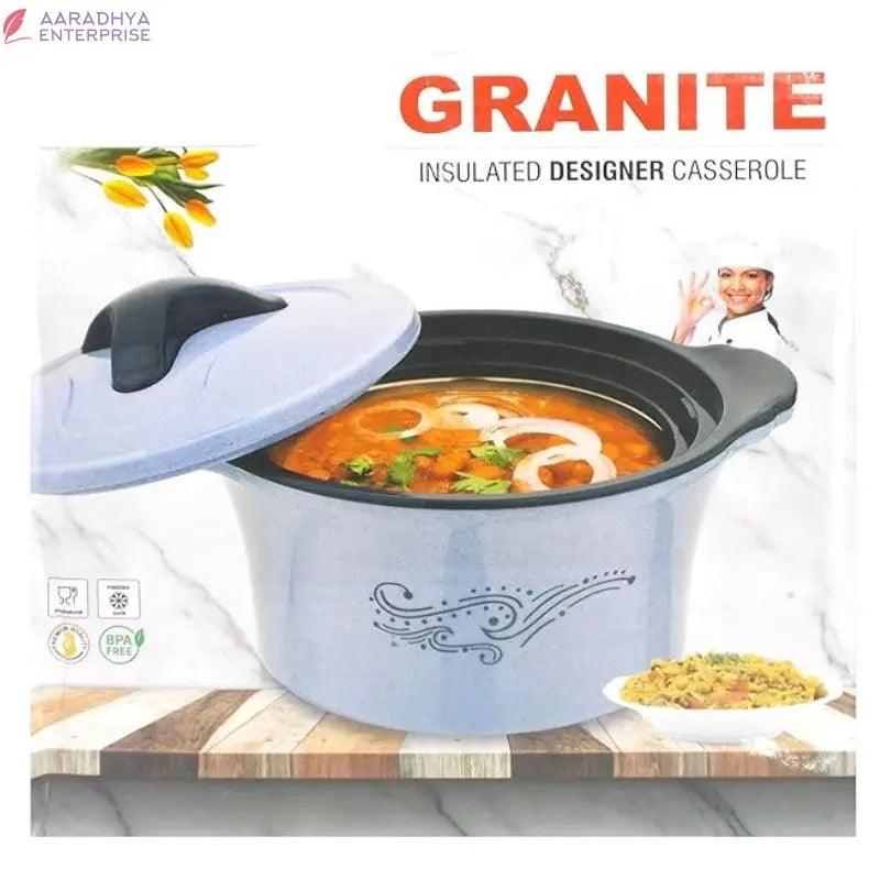 Granite 2500ML Casserole Insulated Thermal Hotpot Hot Cold Food Carrier Storage Stainless Steel Inner for Serving Soup/Dal/Rice/Rotis/Sabji/Kheer/Make in India Product (Green) -  Store_name 