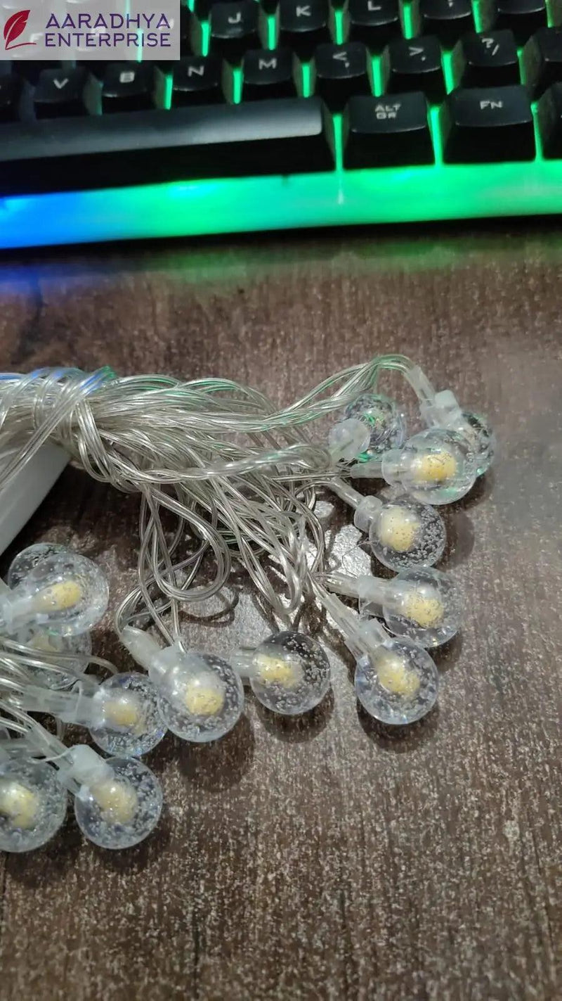 New 16 LED Crystal Balls String Light -  Store_name 