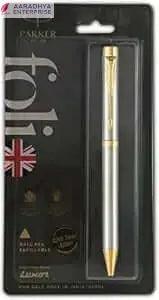 Parker Folio Stainless Steel with Gold Trim Ball Pen -  Store_name 