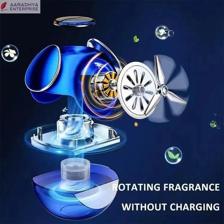 Powered Liquid Car Perfume - Auto Rotation Fan for Car Dashboard -  Store_name 