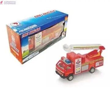 Ravya Emporium- Fire Brigade Rescue Pull Back Truck Transport Truck Metal Look Heavy Plastic Truck Durable Quality Fire Bigade Truck -  Store_name 