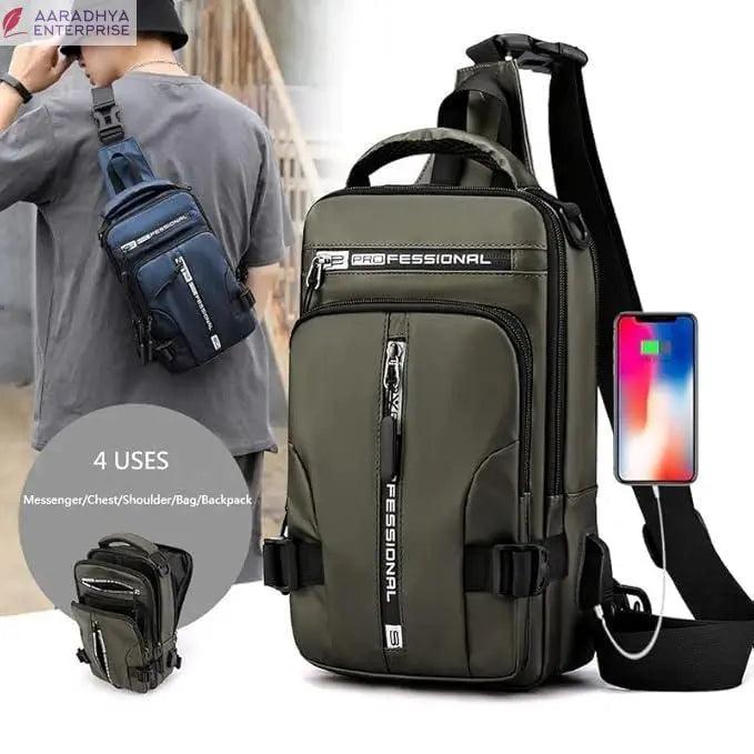 Sling Bag with USB Charging Port -  Store_name 