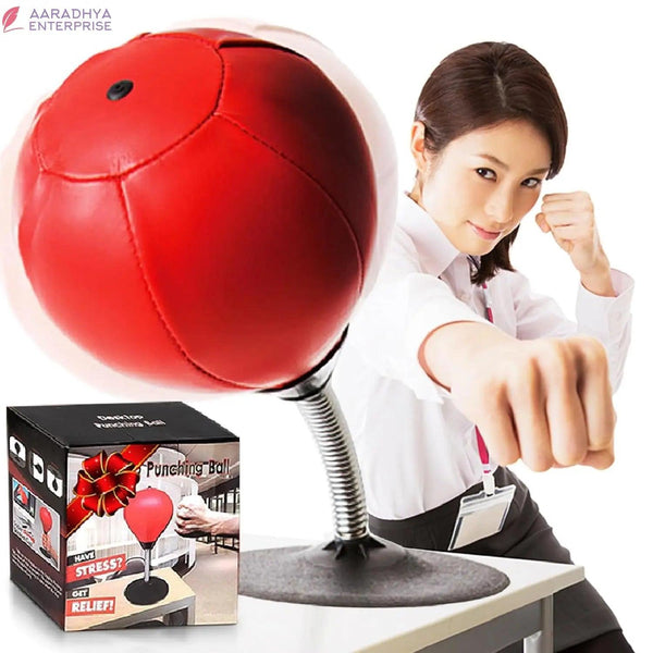 Standing Desktop Punching Bag Stress Buster Relief with Stand Boxing Punch Ball with Suction Cup to Reflex Strain and Tension -  Store_name 