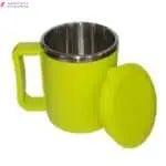 Tea Coffee Mug 2 Piece Set Inner Stainless Steel Durable Double Wall Insulated Food Grade Tea Cups Unbreakable 200ML Each Hot ColdDrinks Glass for Kids Adults Office Home (Green) -  Store_name 