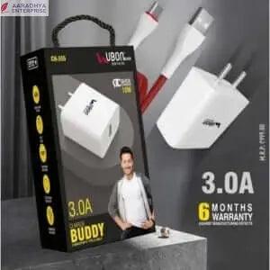 Ubon CH-555 3.0Amp Buddy Charge With Type-C USB Cable -  Store_name 