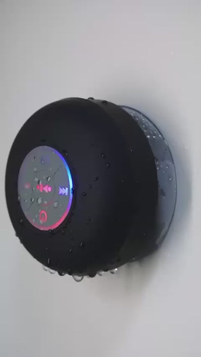 Bluetooth Shower Speaker – Waterproof LED Sound with Suction Cup