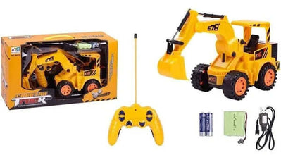 JCB Cheetah Remote Control LED Flash Lights Plastic Truck Kids Toys Set Birthday Gift Boys & Girls Construction Toy Car Full Functional Excavator Crawler (Yellow) (Cheeta JCB)